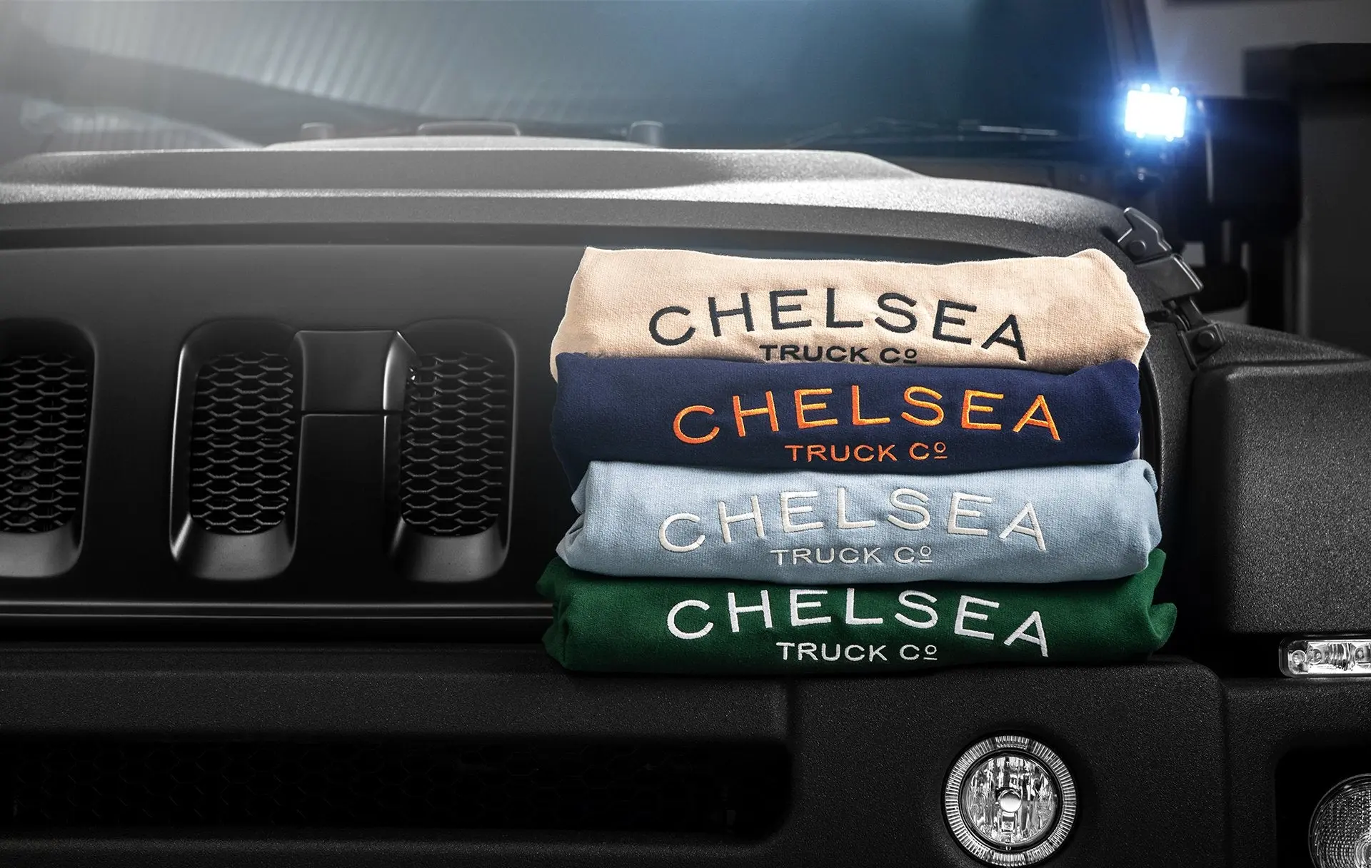 Men's Green with White Embroidery Chelsea Truck Co Hoodie - Image 5