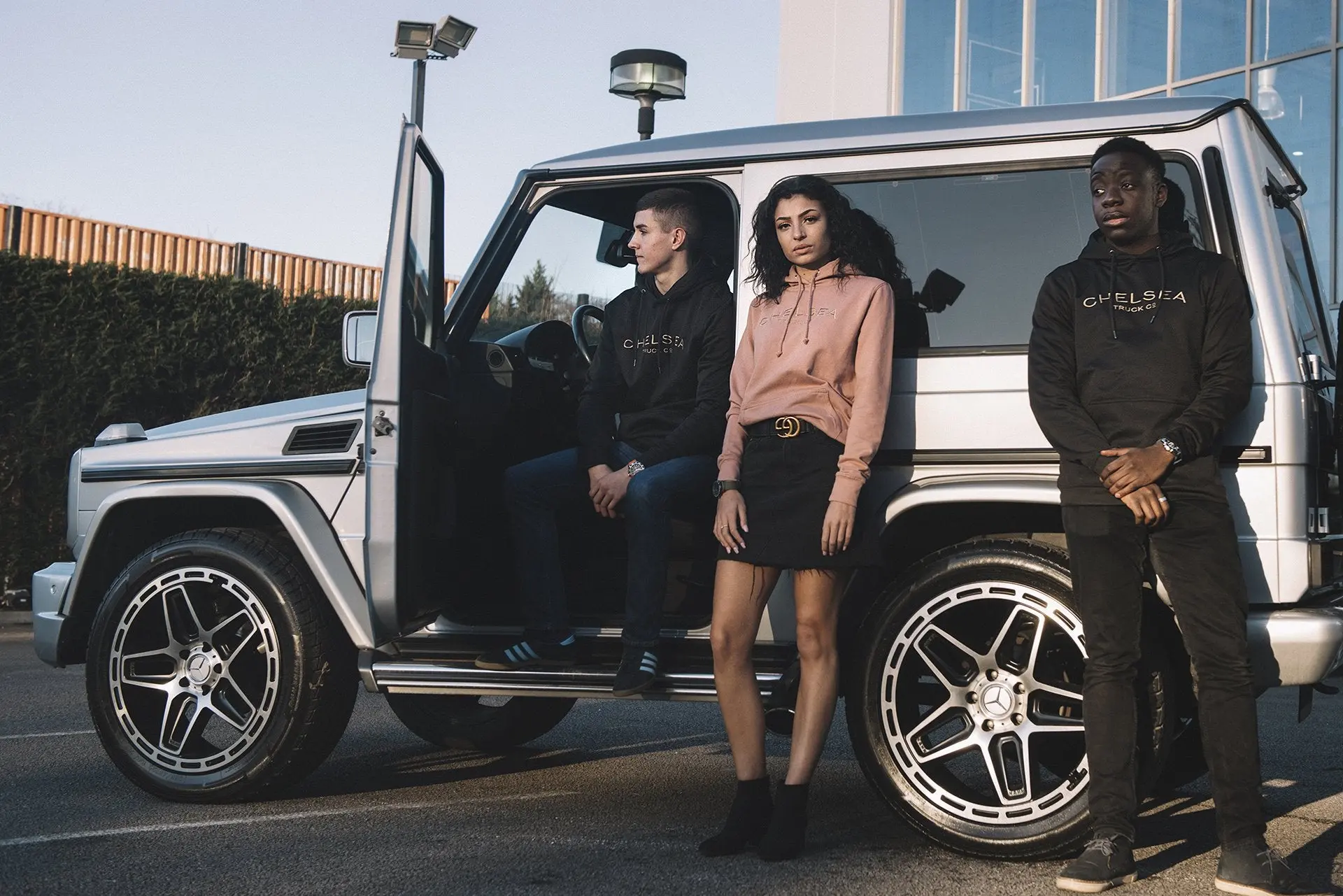 Women's Dusty Pink with Gold Embroidery Chelsea Truck Co Hoodie - Image 8