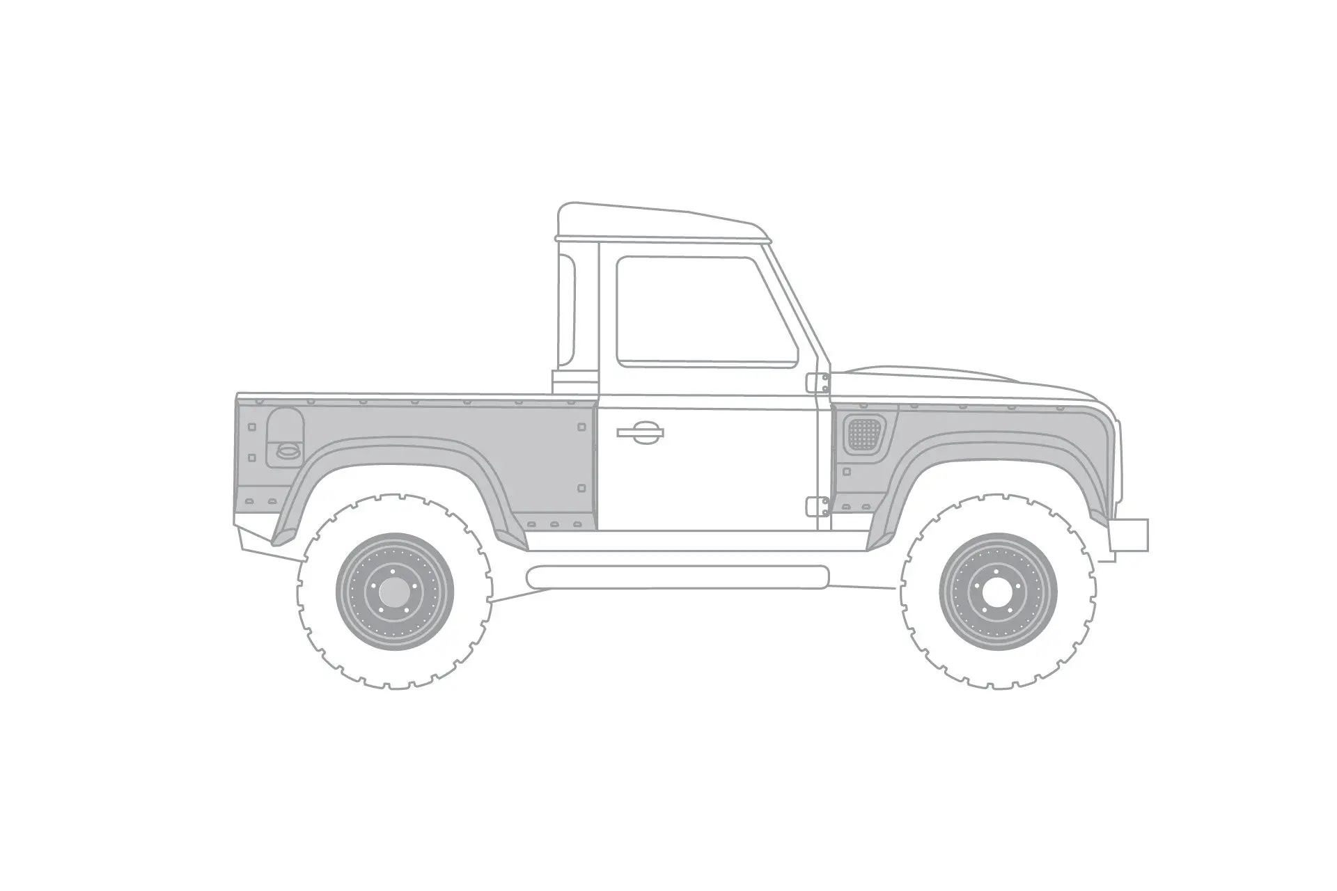 Land Rover Defender 90 (1991-2016) Wide Track Body Kit - Image 17
